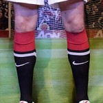 The lower half of the new Manchester United uniform.