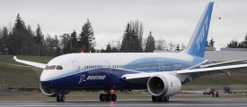A Boeing 787 prepares for its first test flight in December. (AP)