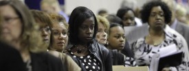 Michigan residents at a job fair in Southfield, Mich., Aug. 25, 2010. (AP Photo/Paul Sancya)