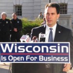 Wisconsin governor-elect Scott Walker speaks to reporters Nov. 3, 2010. (AP Photo/Scott Bauer)