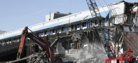 A view of Sportsman's Park in Cicero as it is demolished, Jan. 5, 2009. Wirtz Beverage Illinois has its eye on the land there.  (Antonio Perez/Chicago Tribune)