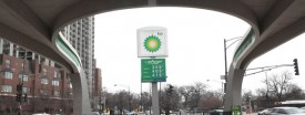 A BP station at the corner of LaSalle Blvd. and Clark Street in Chicago, March 7, 2011. (Heather Charles/Chicago Tribune)