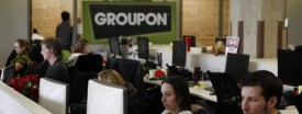 Employees work inside Groupon's headquarters at 600 W Chicago Ave., Feb. 15, 2011. (Brian Cassella/Chicago Tribune)